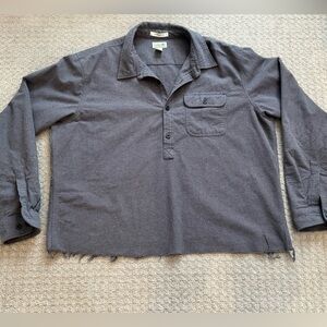 NWOT — LL Bean Polo Shirt Gray Long Sleeve Pullover XXL Tall